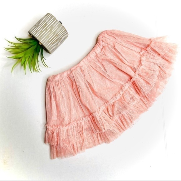 𝅺wheat Tulle Dot Blush Baby Girl Tutu Skirt - Picture 6 of 6
